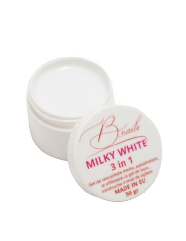 Gel unghii 3 in 1 B.nails 30g Milky White