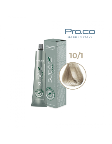 Vopsea de par profesionala fara amoniac SUPERB.COLOR 100 ml - Pro.Co - 10/1 BLOND EXTRA DESCHIS CENUSIU