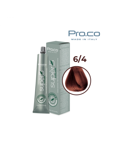 Vopsea de par profesionala fara amoniac SUPERB.COLOR 100 ml - Pro.Co - 6/4 - BLOND INCHIS ARAMIU