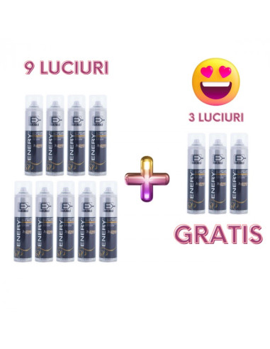 Oferta 9 +3 GRATIS Spray luciu par - protectie par Enery 400ml