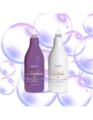 Set ingrijire par blond YELL-O sampon 1L + masca 1L - PRO.CO